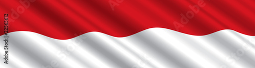Indonesian Flag in the Wind