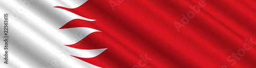 Bahrain Flag in the Wind