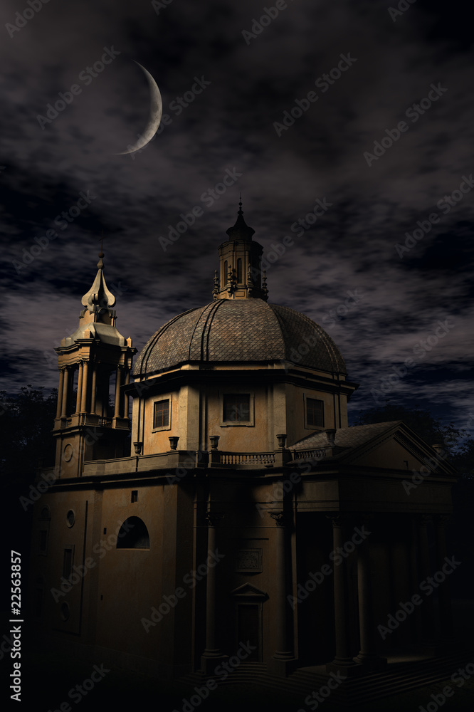 Roman Church at Night