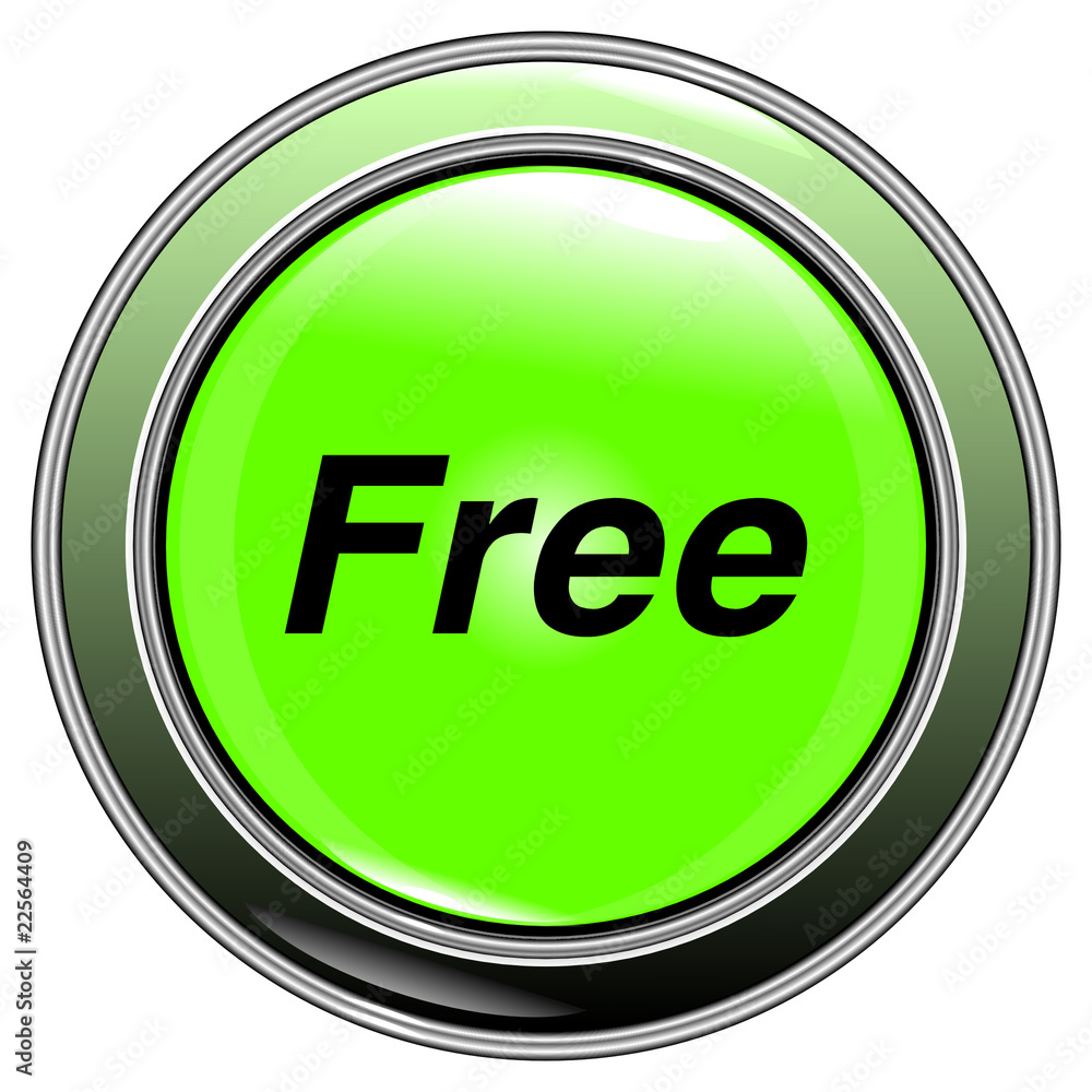 button free green on a white background vector eps10 button free green on a white background vector eps10