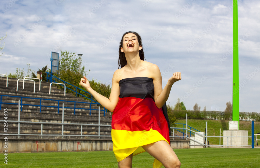 deutscher sexy fan frau Stock Photo | Adobe Stock