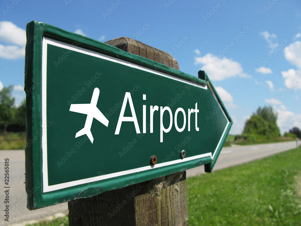 AIRPORT road sign