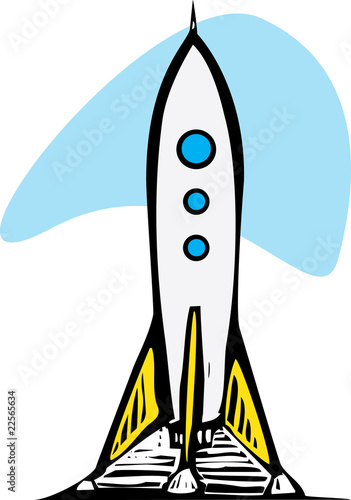 Retro Space Rocket