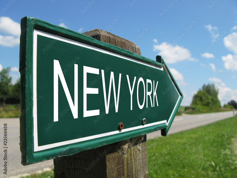 Fototapeta premium NEW YORK road sign