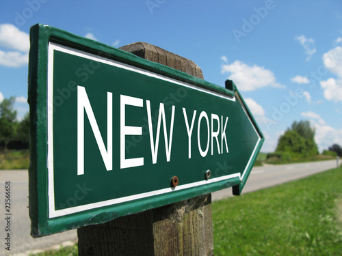 NEW YORK road sign