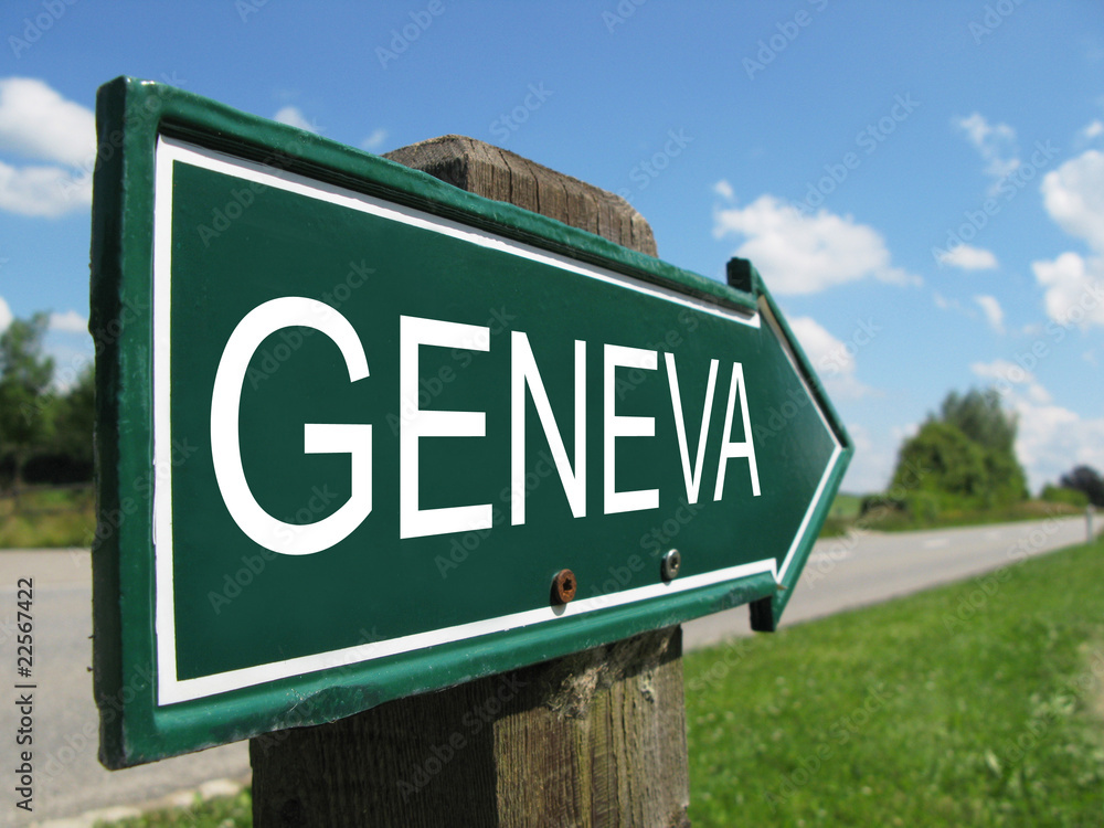 GENEVA road sign