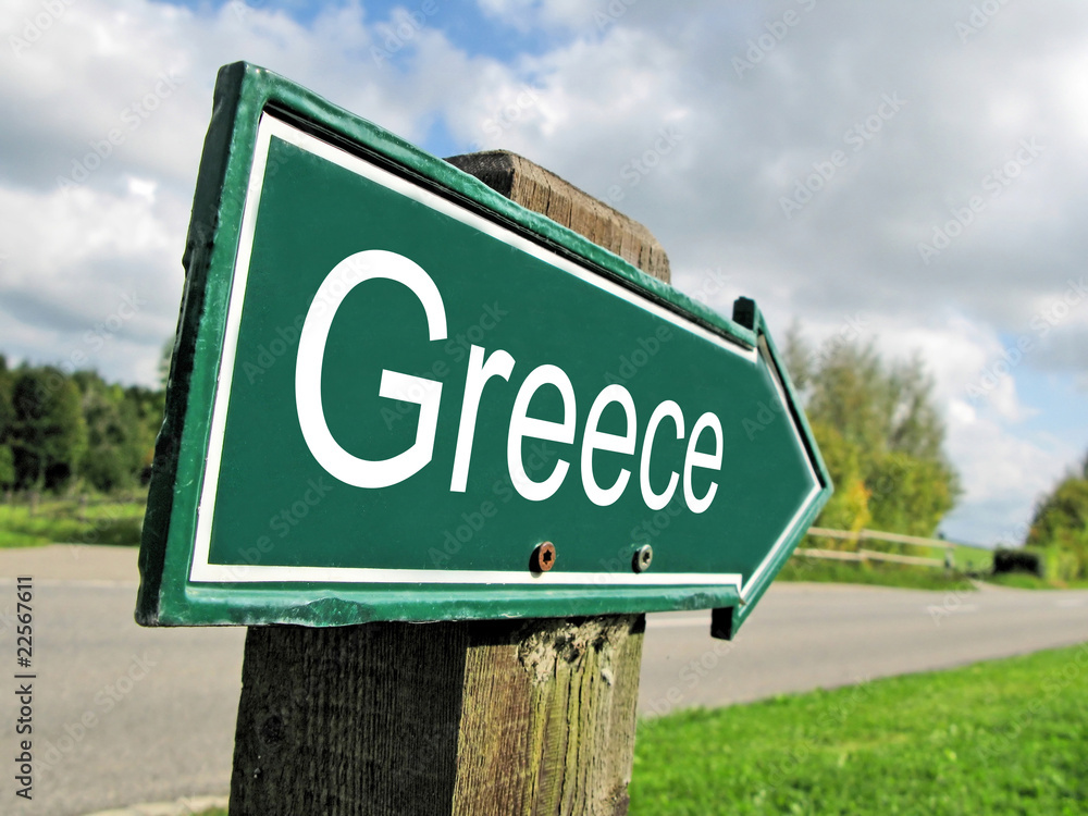 Obraz premium GREECE road sign