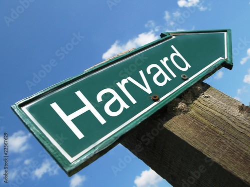 HARVARD road sign photo