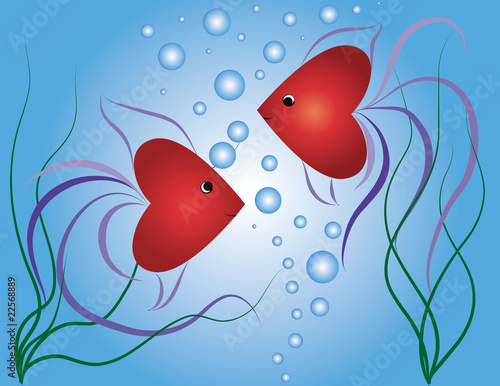 Small fishes-hearts photo