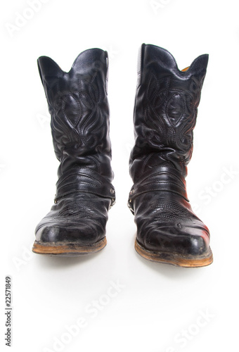 Black male high leather boots