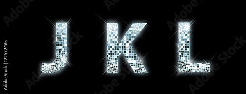 Font made from a disco ball