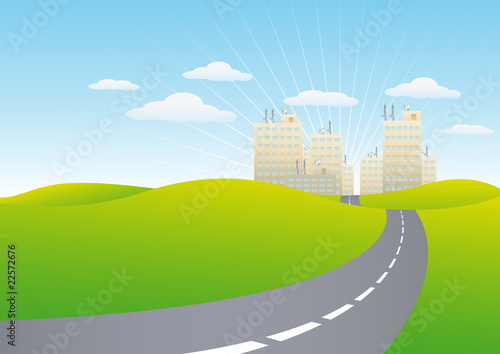 Straße in Stadt 2. Version