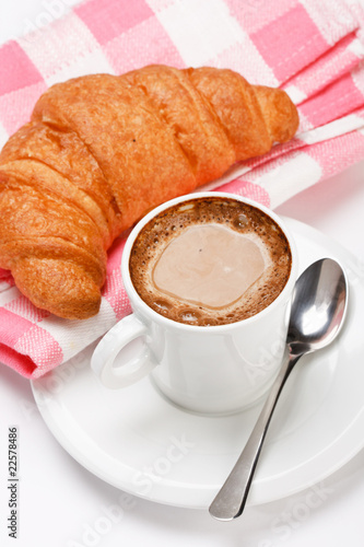 coffee and croissant.