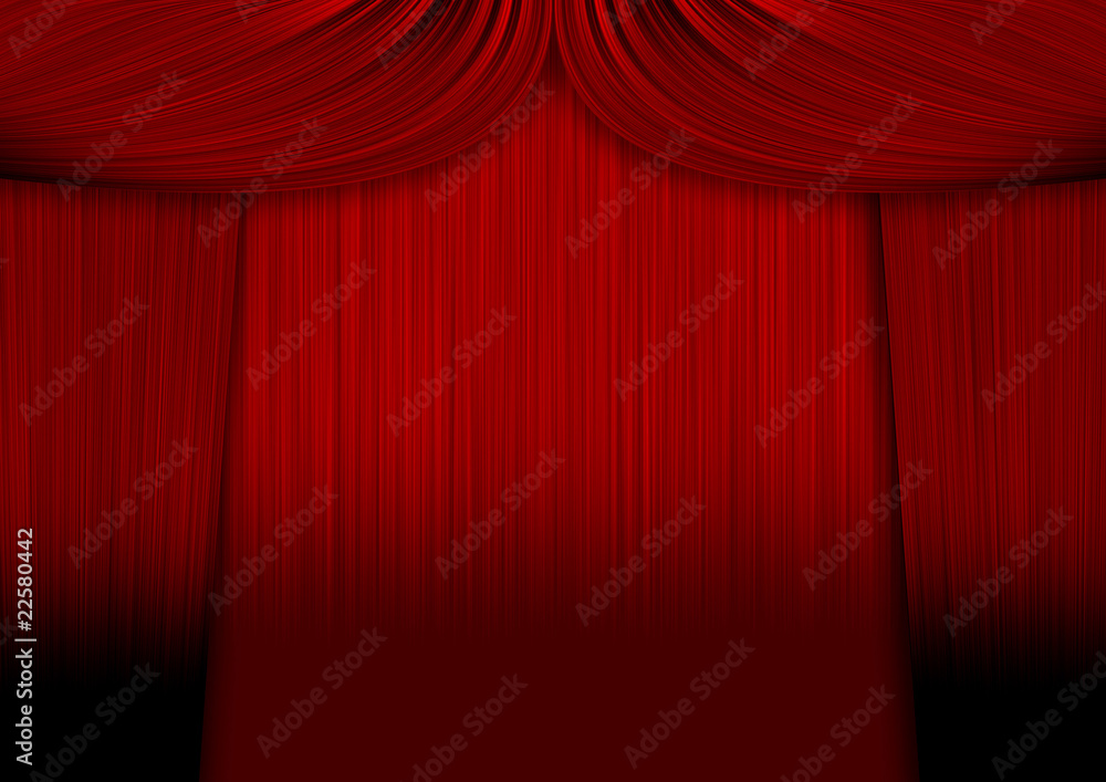 Fototapeta premium Red curtain2
