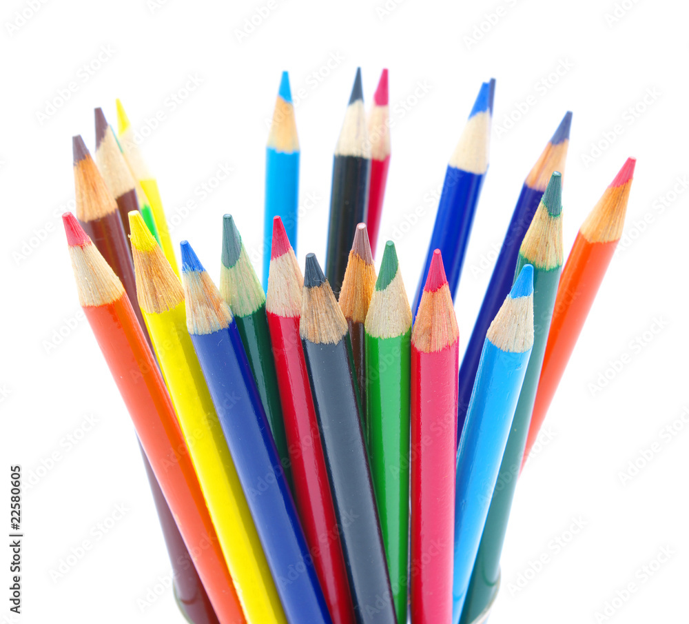 pencils on a white pencils on a white