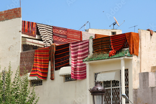 Teppichwaschtag in Meknes, Marokko photo