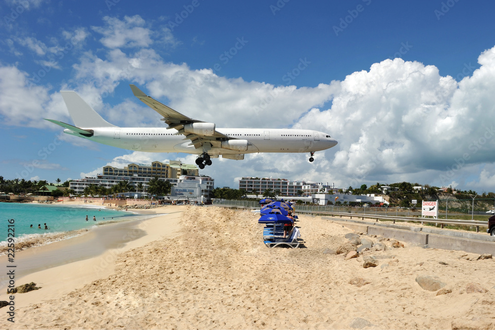 Αυτοκόλλητο Maho bay in St Martin, West Indies