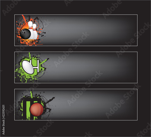 sports banner on black