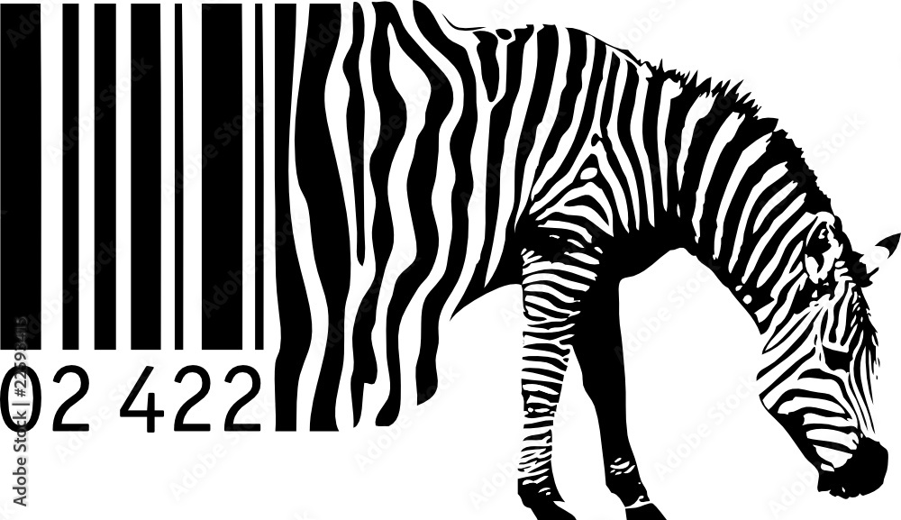 Barcode Zebra - obrazy, fototapety, plakaty 