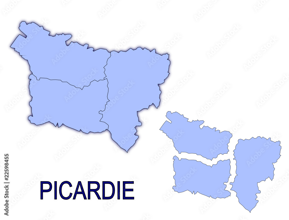 carte région picardie France départements contour