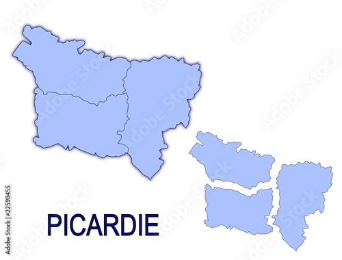 carte région picardie France départements contour