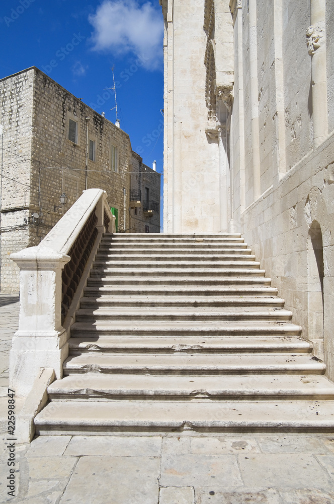 Giovinazzo Cathedral staircase. Apulia. Giovinazzo Cathedral staircase. Apulia.