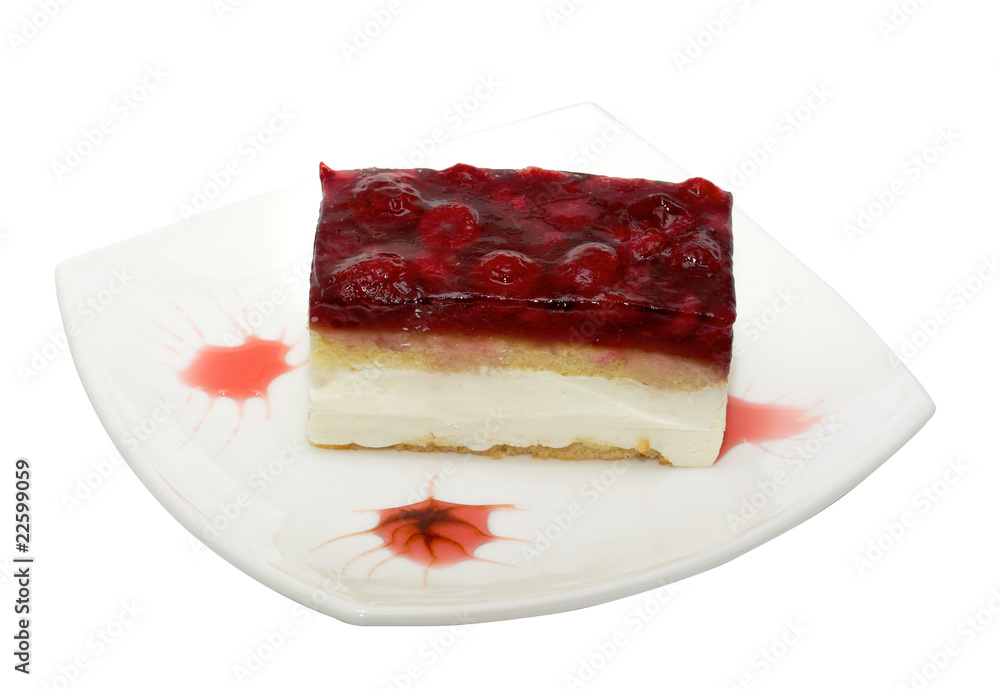 Mouth watering cherry cheesecake macro Mouth watering cherry cheesecake macro