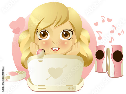 Girl online flirting