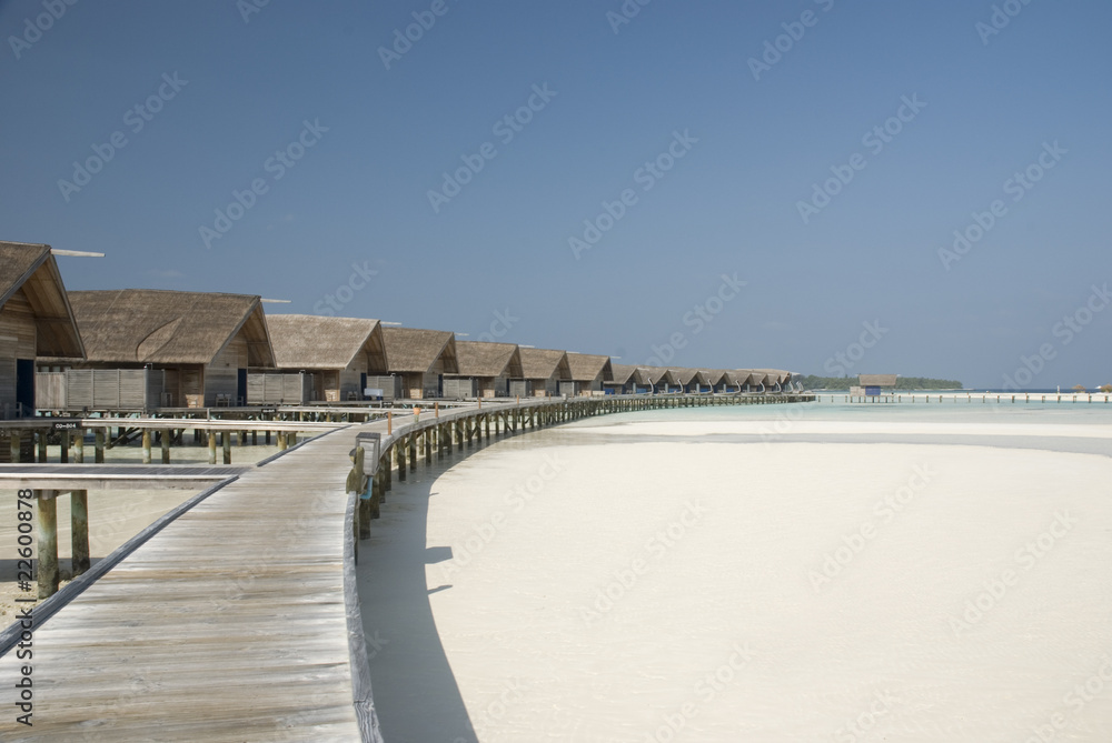 Fototapeta premium Overwater Villa on the lagoon