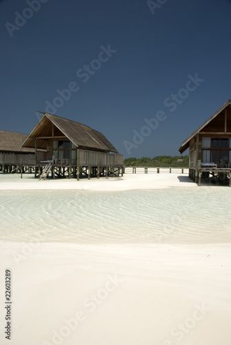 Overwater Villa with low tide