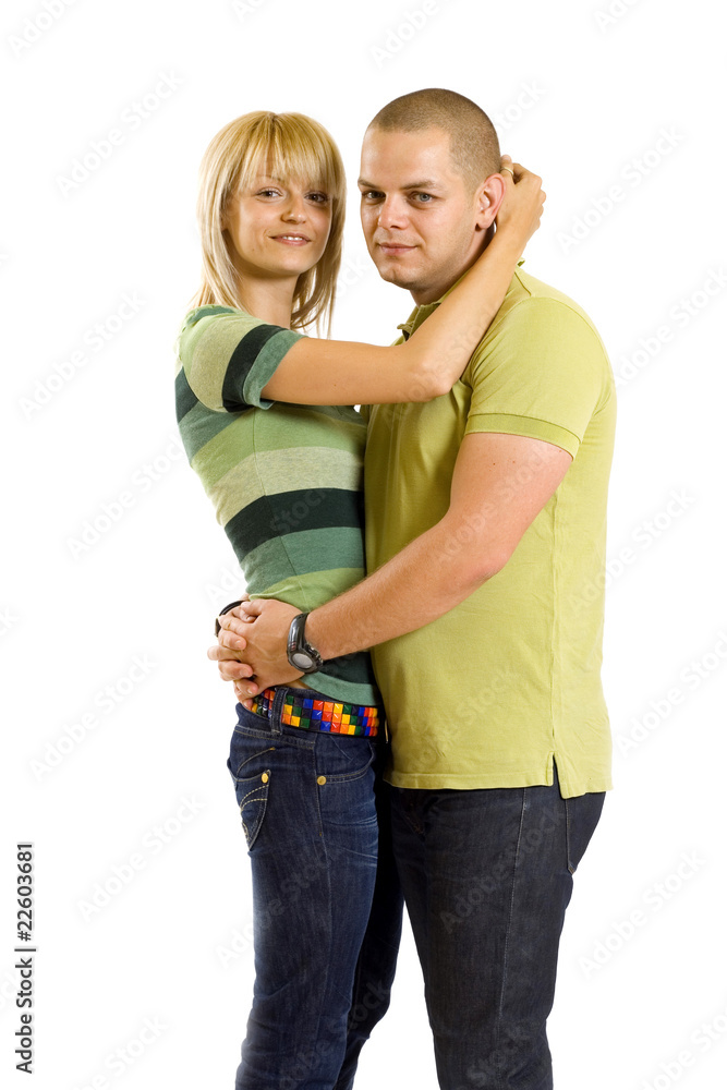 young embracing couple young embracing couple