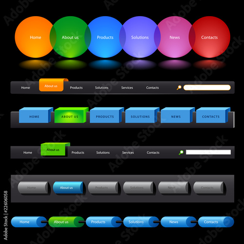 Clean, easy to edit web navigation templates