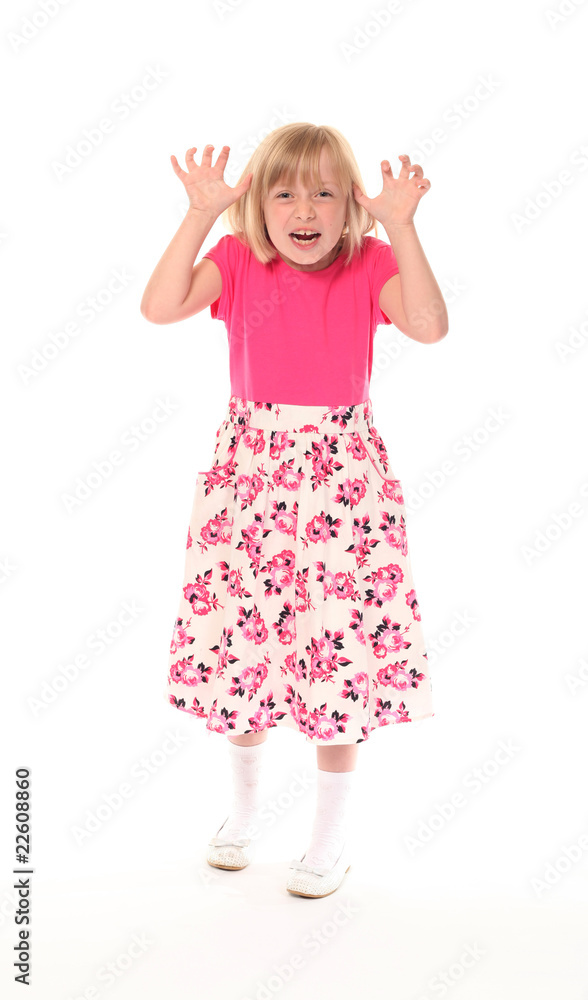 Scary young little girl Scary young little girl