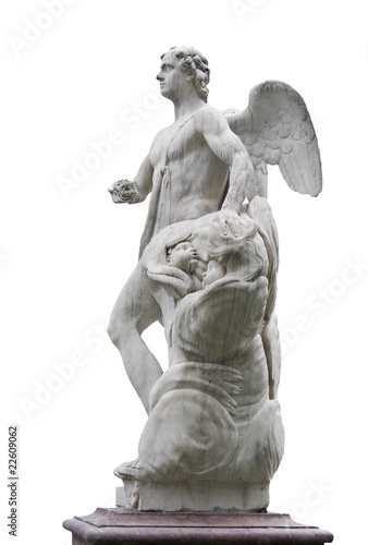 Hermes or angel sculpture