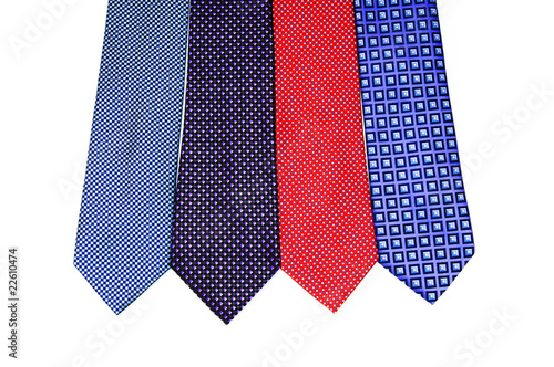 Silk tie isolated on the white background