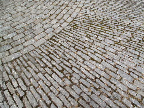 Old fashioned patterned cobbled pathway background
