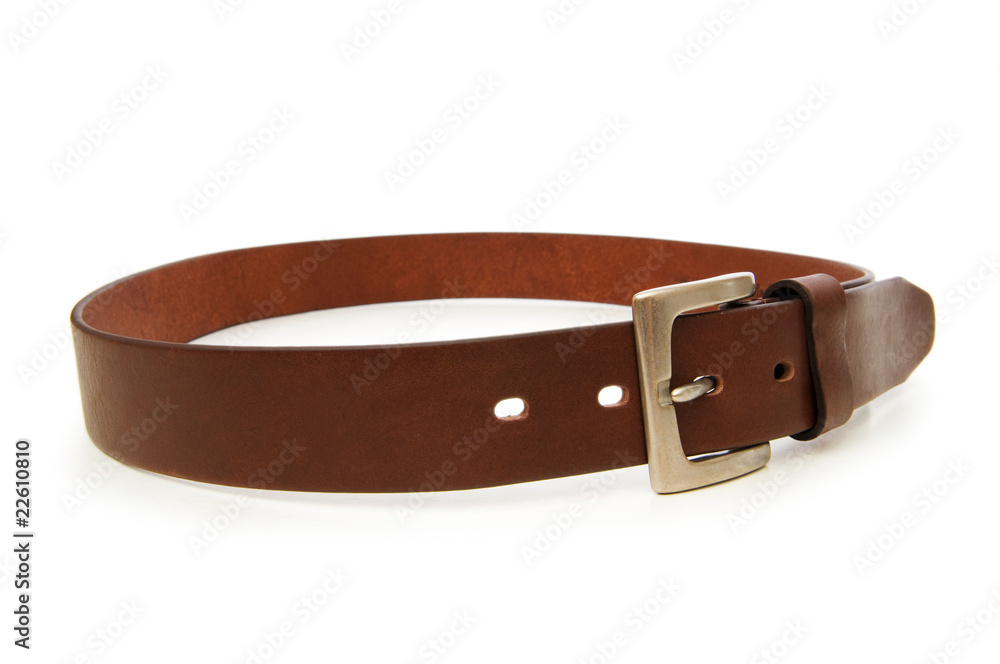 Leather belt isolated on the white background Leather belt isolated on the white background