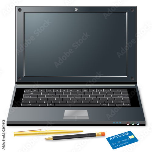 Wallpaper Mural Notebook, credit card, office supplies Torontodigital.ca