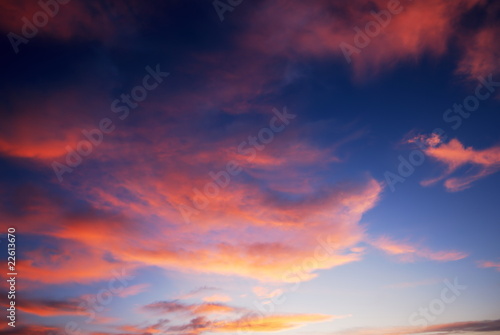 Dark colorful sunset clouds © ELyrae