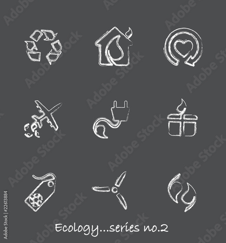 Ecology chalkboard icons...series no.2