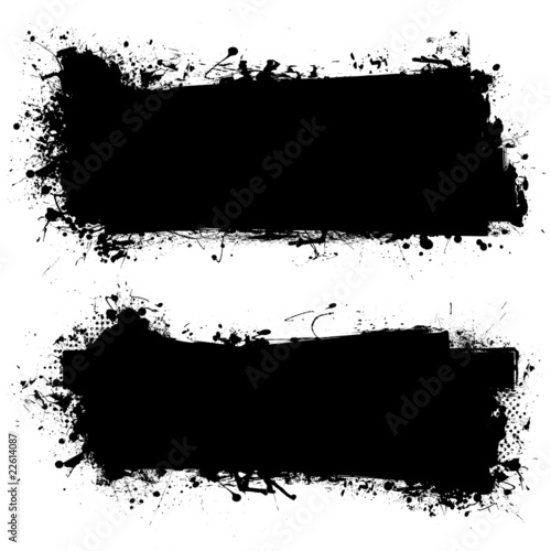 ink black grunge banner