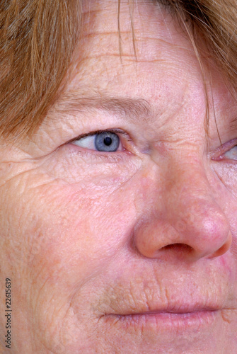 Face Closeup of Older Woman