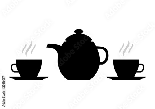 Silhouette of teapot