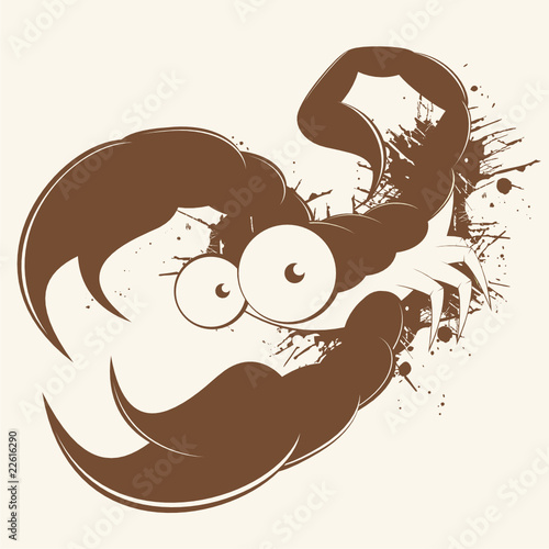 skorpion vintage cartoon lustig stachel