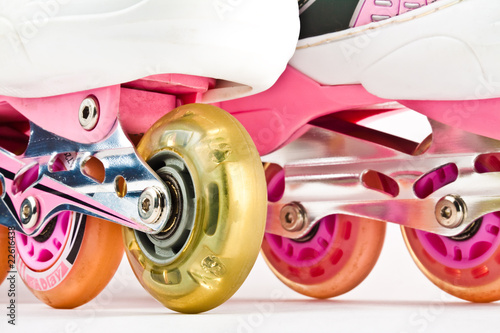 Photos Roller blades close up on a white background