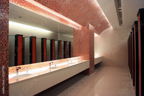 Public empty restroom