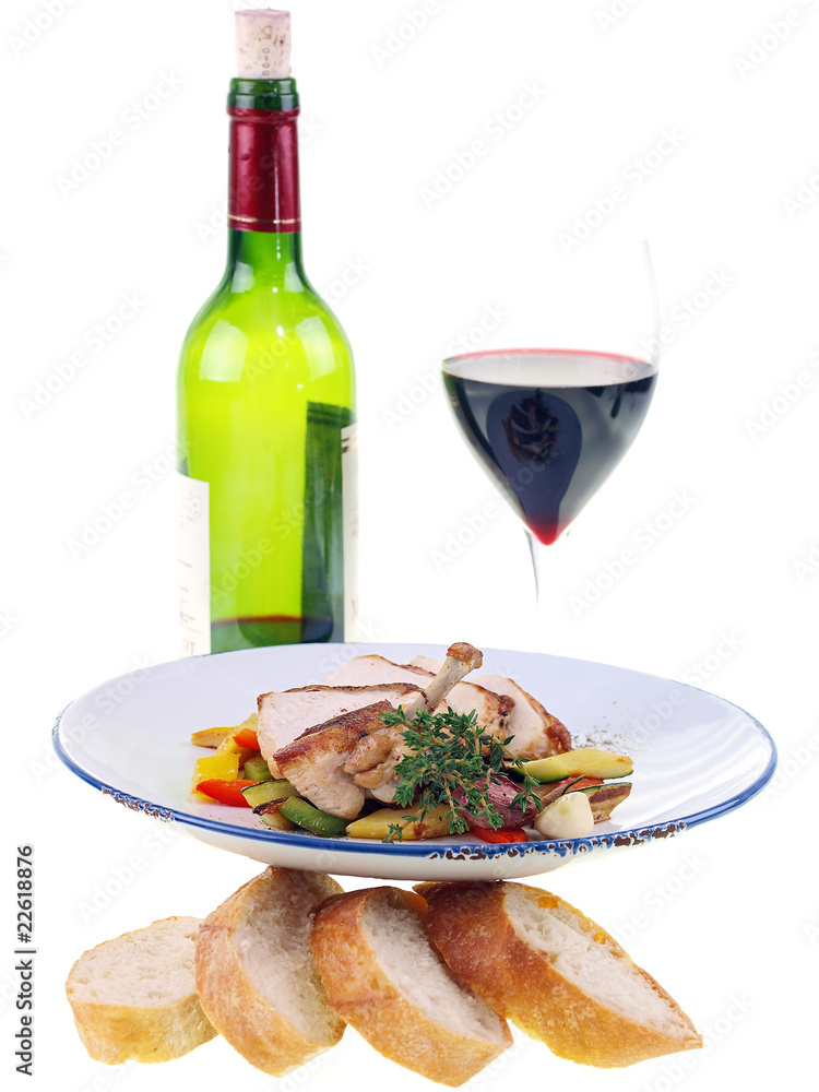mediterranean dinner isolated on white background mediterranean dinner isolated on white background