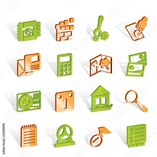 Mobile Phone and Computer icon - Vector Icon Set