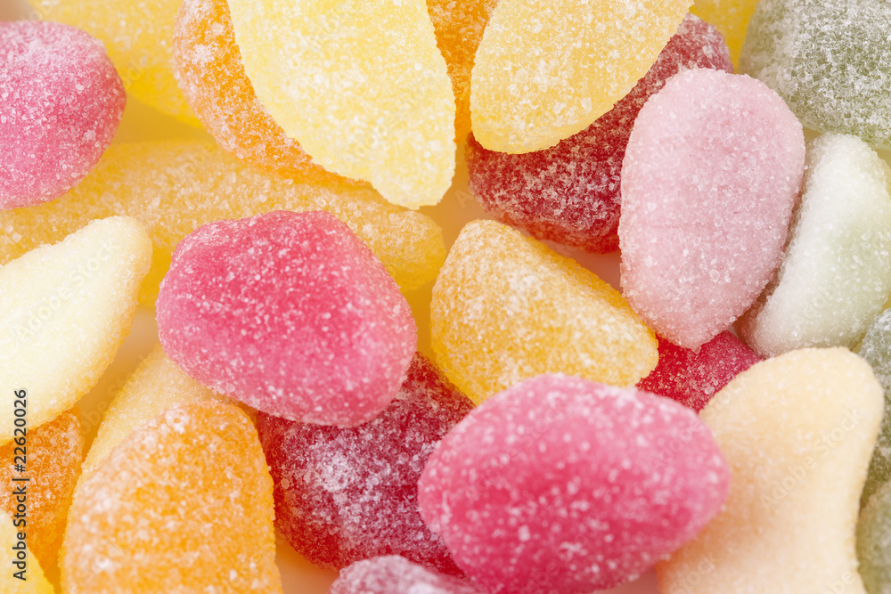 coloful sugar candy in closeup coloful sugar candy in closeup