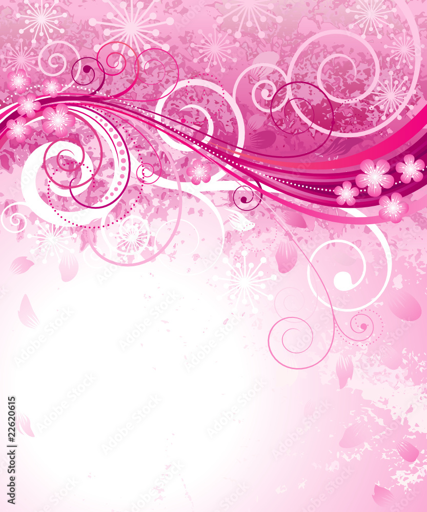 Abstract pink floral background in pink. vector layered. Abstract pink floral background in pink. vector layered.